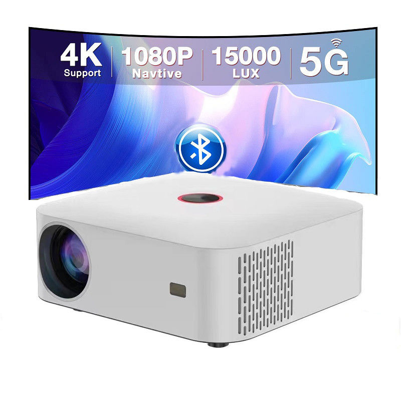 Wytrzymały przenośny projektor inteligentny o mocy 200 W, 5,0 cali wyświetlacz LCD, lekki projektor domowy