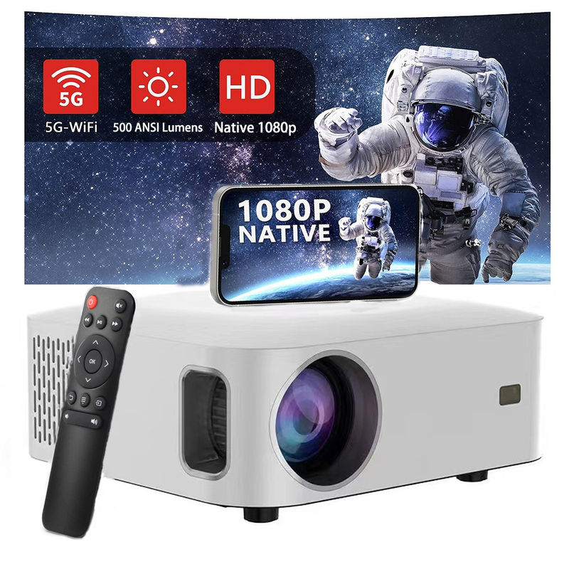 Wytrzymały przenośny projektor inteligentny o mocy 200 W, 5,0 cali wyświetlacz LCD, lekki projektor domowy