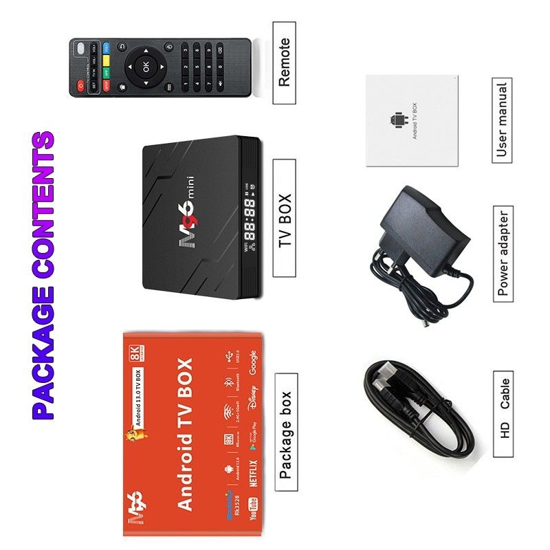 HDMI 2.1 Smart Media Box Wytrzymały, Przenośny Android TV Box Do Smart TV