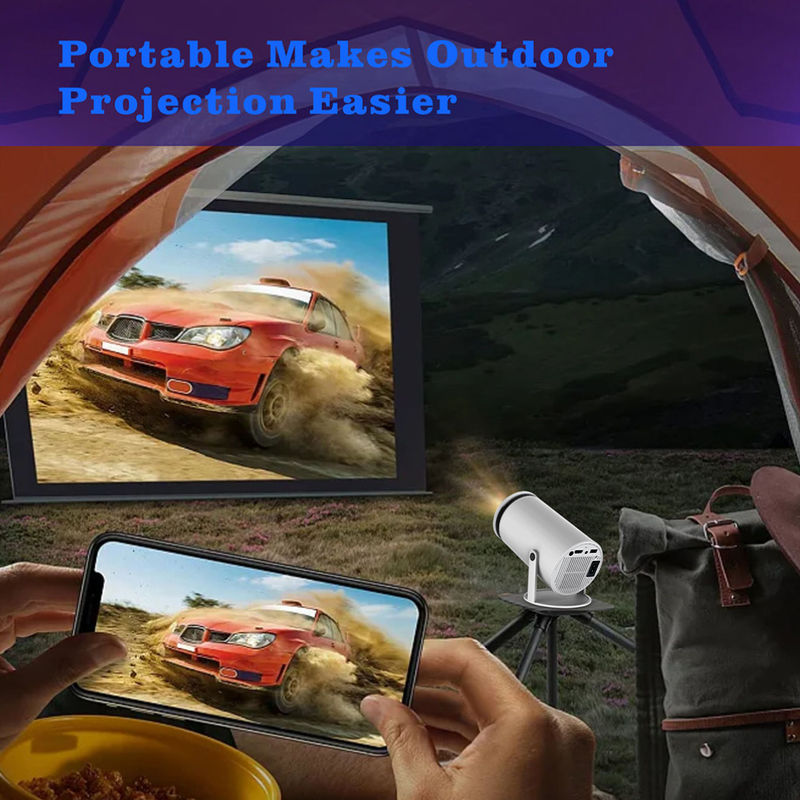 Przenośny LCD projektor HY300 z native rozdzielczością 1280*720P 2.4G/5G/BT4.1