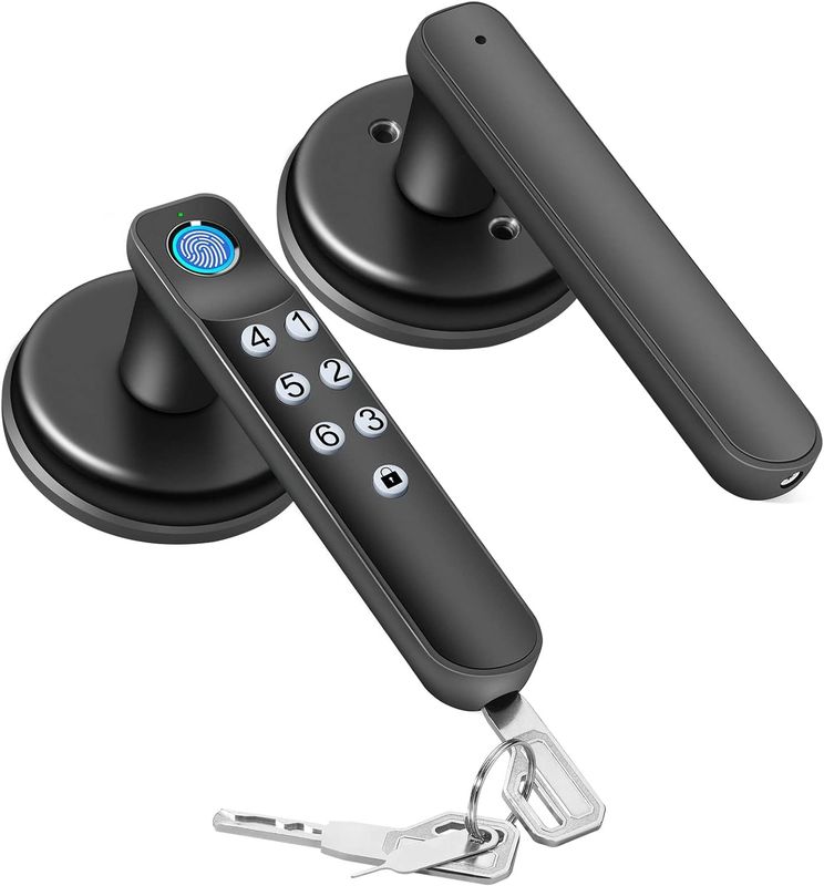 Foxgard T01 Smart Door Lock  ️ Bezkluczowe wejście, stop cynkowy, odciski palców i kontrola aplikacji, dla bezpieczeństwa w domu i biurze