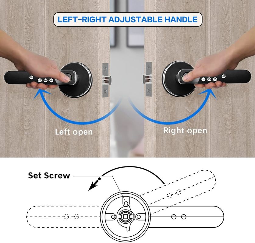 Foxgard T01 Smart Door Lock  ️ Bezkluczowe wejście, stop cynkowy, odciski palców i kontrola aplikacji, dla bezpieczeństwa w domu i biurze